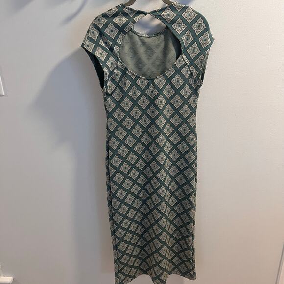 Zara Geometric Print Midi Pencil Dress Size L - Picture 3 of 7